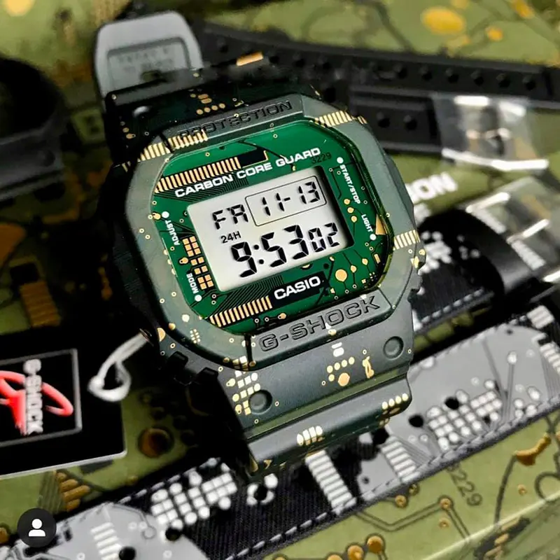Casio G-Shock DWE-5600CC-3 Carbon Core Guard Camouflage Men's Watch